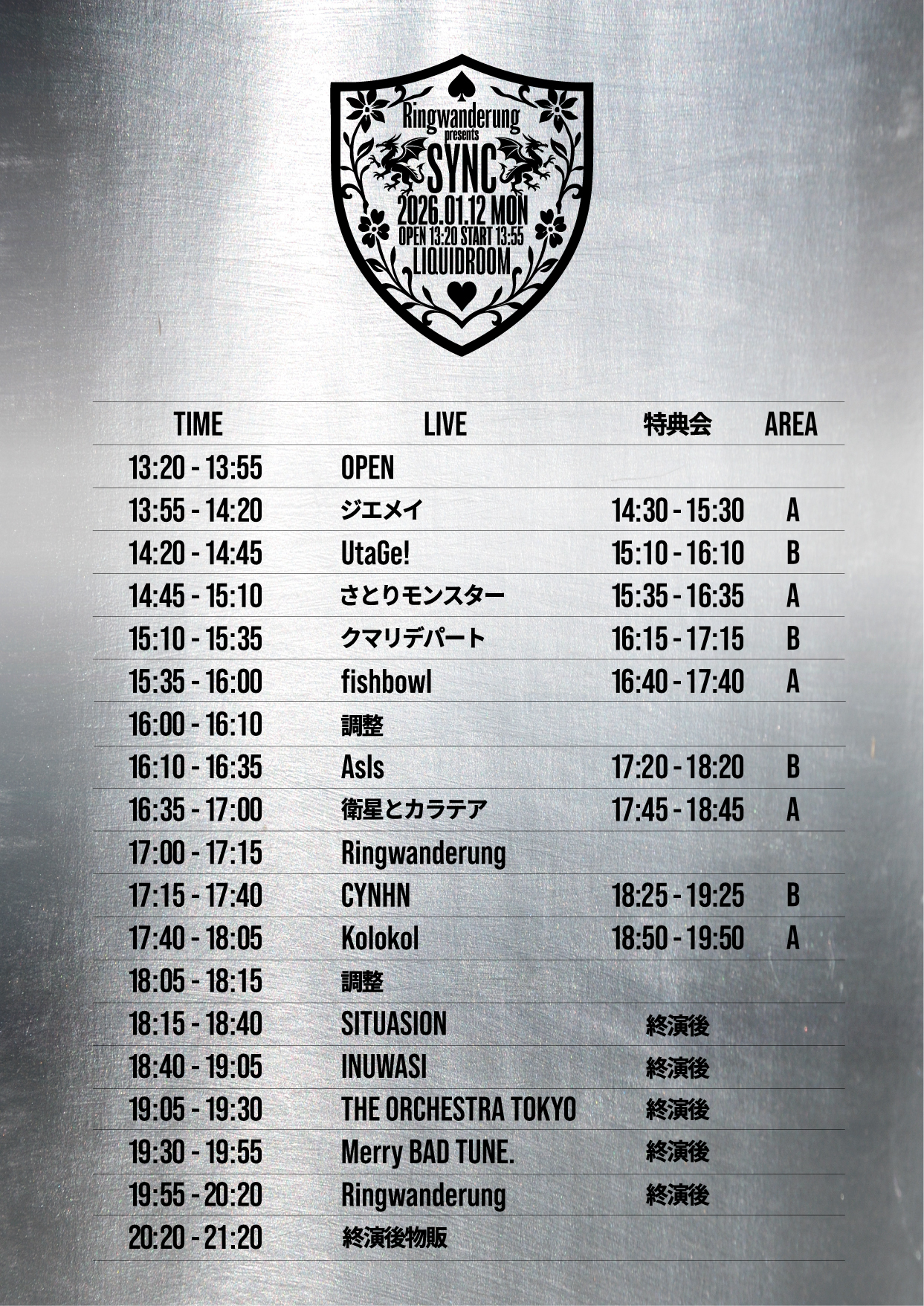 2026.01.12(月)Ringwanderung presents [ SYNC ] ＠恵比寿リキッド